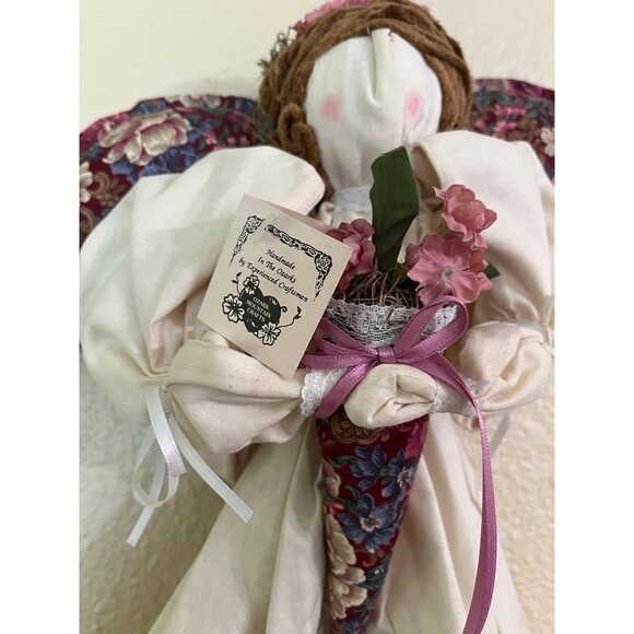 Handmade Ozarks Country Hanging Victorian Angel - Picture 2 of 10